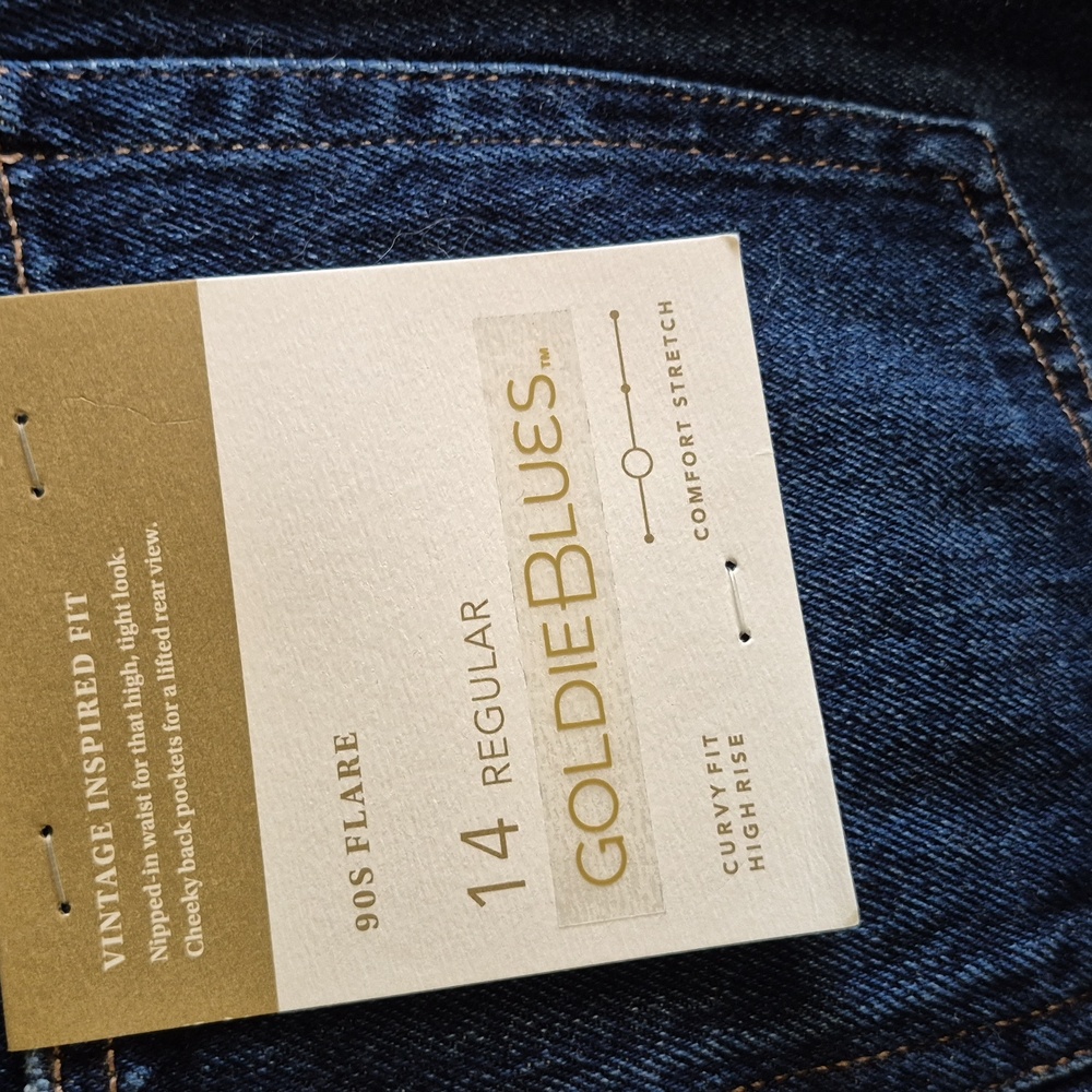 Goldie Blues 🖤 Women's Blue Flared Jeans (603) - Picture 4 of 5